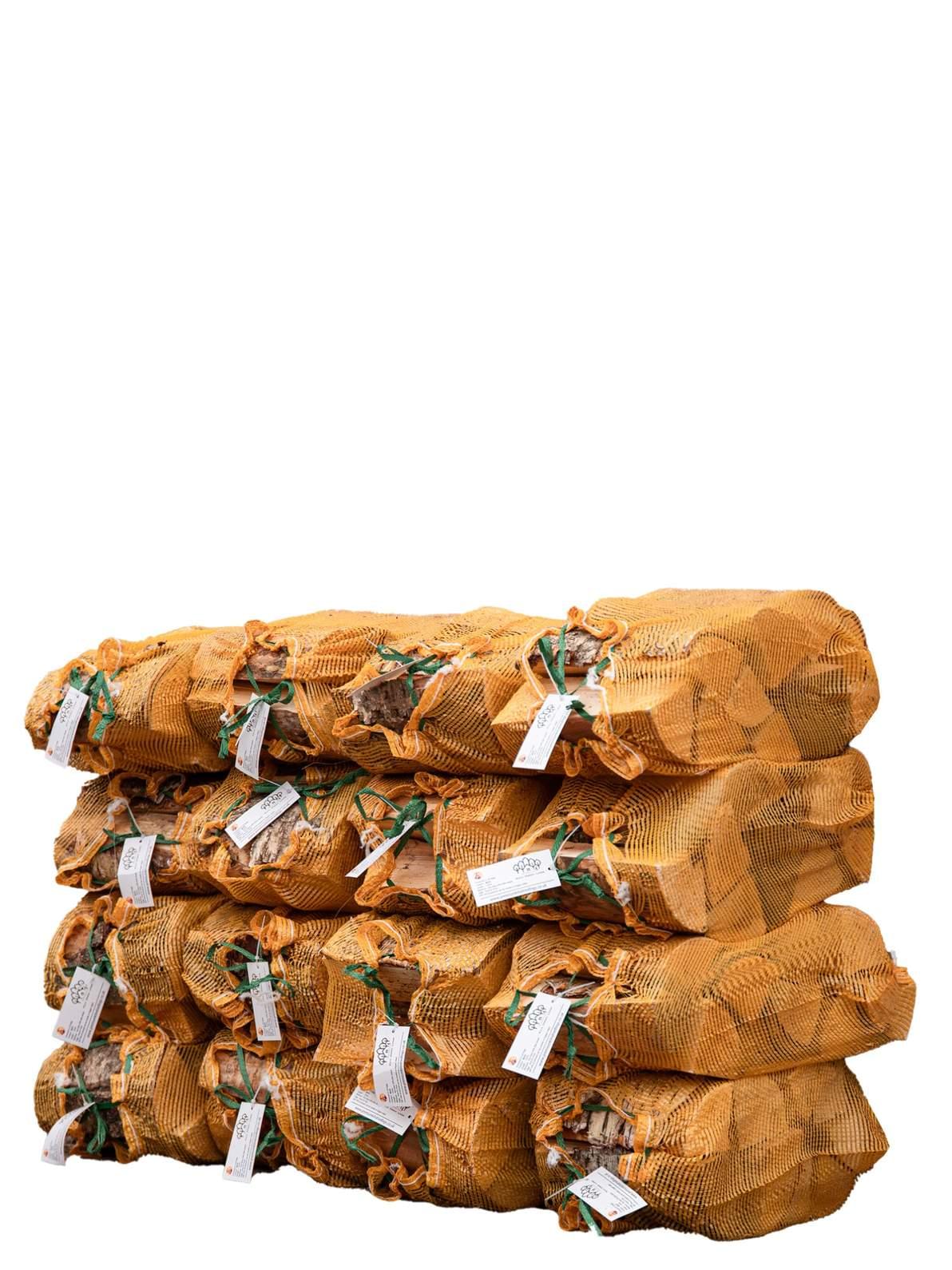 16 Nets Premium Kiln Dried Birch Logs Side Image